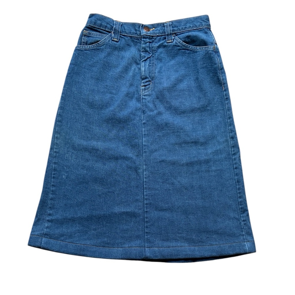 Vintage GWG Women’s Blue Jean Union Made in Canada Denim A-Line Skirt Fits XS/S